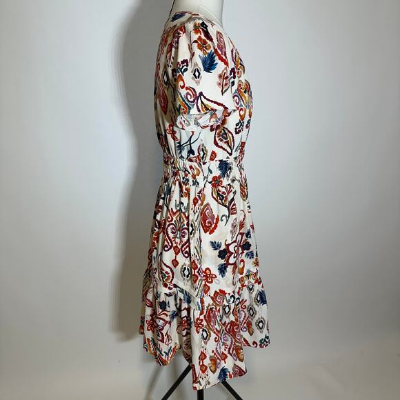NWT Be By CHETTA B Multicolor Abstract Floral Dress Womens Size Small S Pockets - Picture 3 of 12